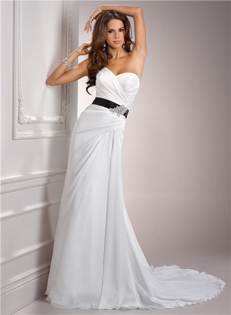 black and white casual wedding dresses
