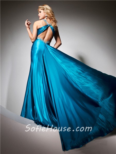 Collection Long Blue Silk Dress Pictures - Reikian