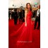 Sexy Sheer Red Chiffon Rihanna Grammys 2013 Red Carpet 