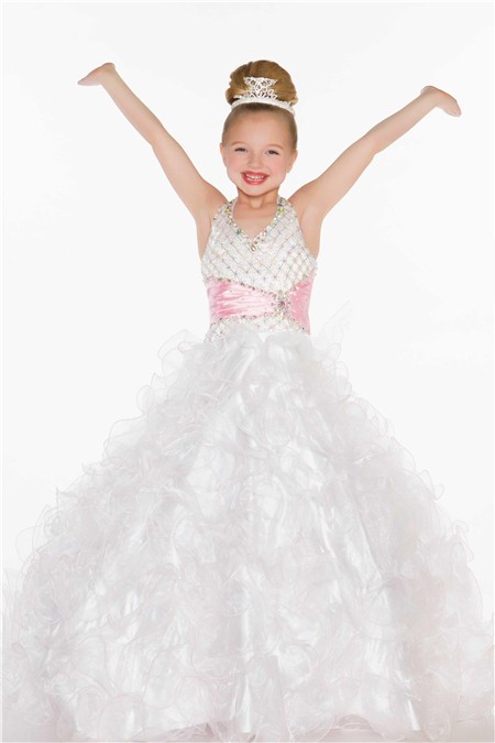Blue And White Diamond Wedding Sets : Ball Gown Halter Hot Pink Ruffle Beaded Cute Little Flower / · stella grace sterling silver 1/10 carat t.w.
